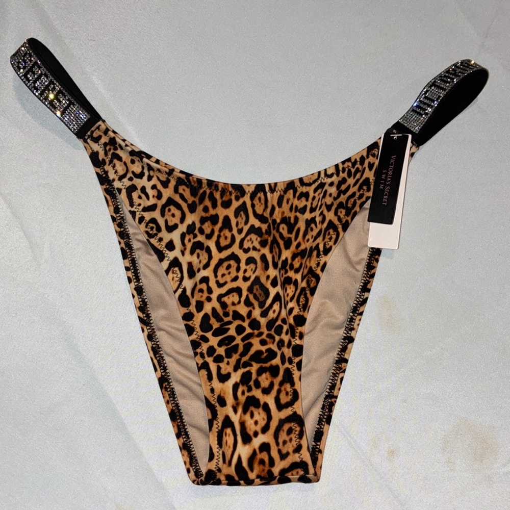 New Victoria’s Secret Bikini Bottom Shine Strap Bling NWT